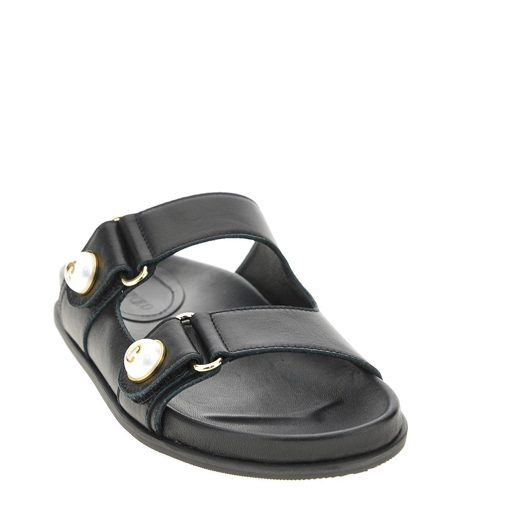 fayence leather double-strap sandals