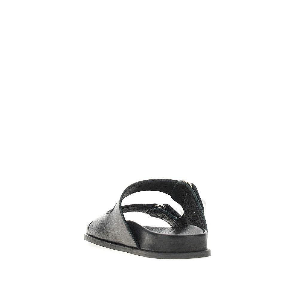 fayence leather double-strap sandals