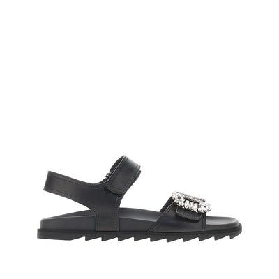 viv strass leather sandals