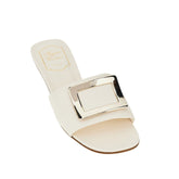 ROGER VIVIER 36 vivchoc buckle nappa leather slides