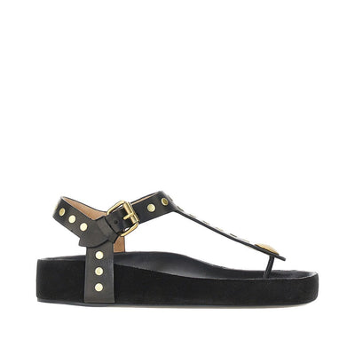 enore leather thong sandals