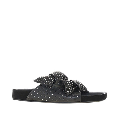 lennyo bow nappa leather sandals
