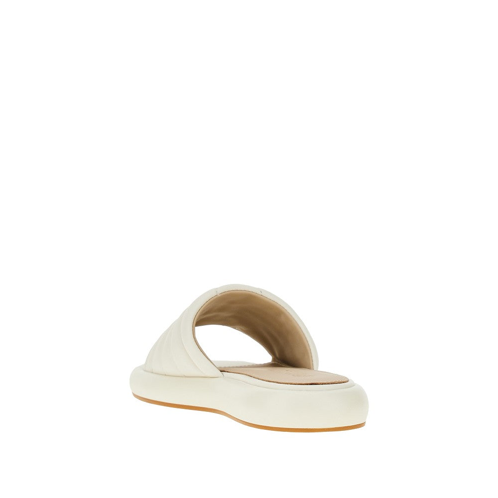 PINKO 36 love birds nappa leather slides