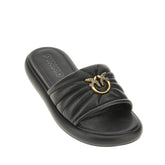 PINKO 36 love birds nappa leather slides