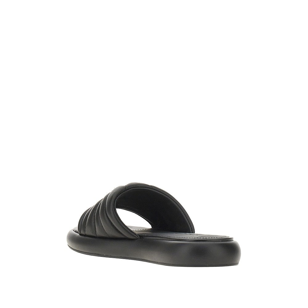 PINKO 36 love birds nappa leather slides
