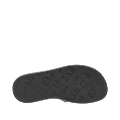 PINKO 36 love birds nappa leather slides