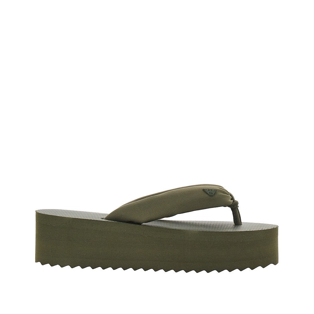 rubber thong slides with eagle logo