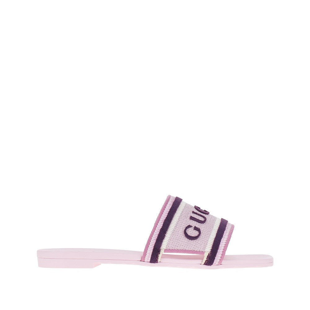 GUCCI 36 fabric and rubber slides