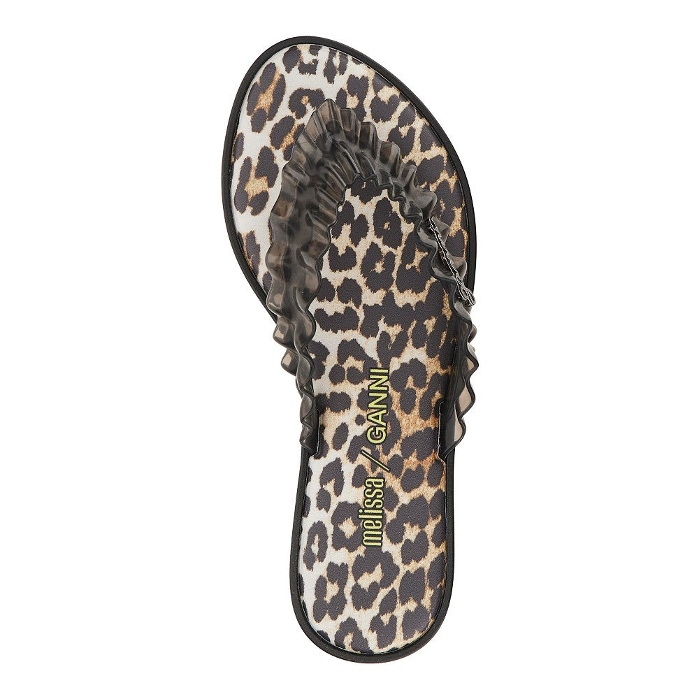 ganni x melissa rubber thong slides