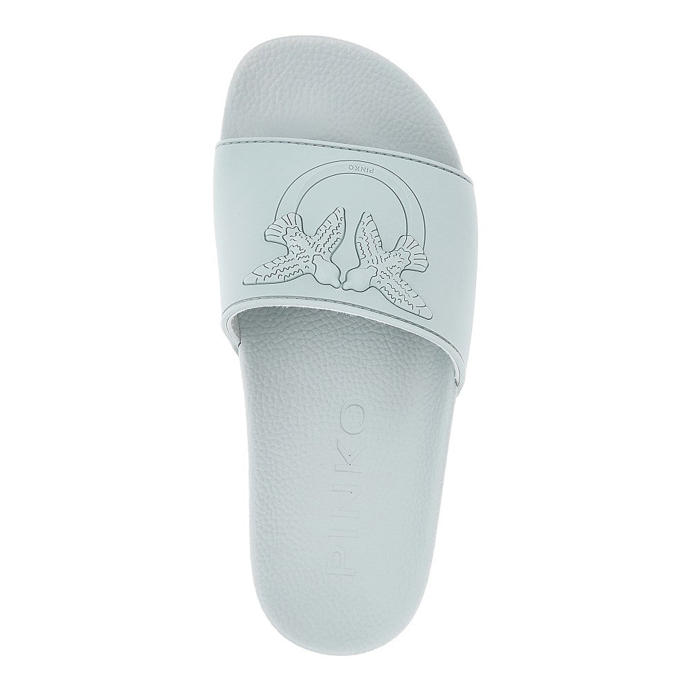 love birds logo rubber slides