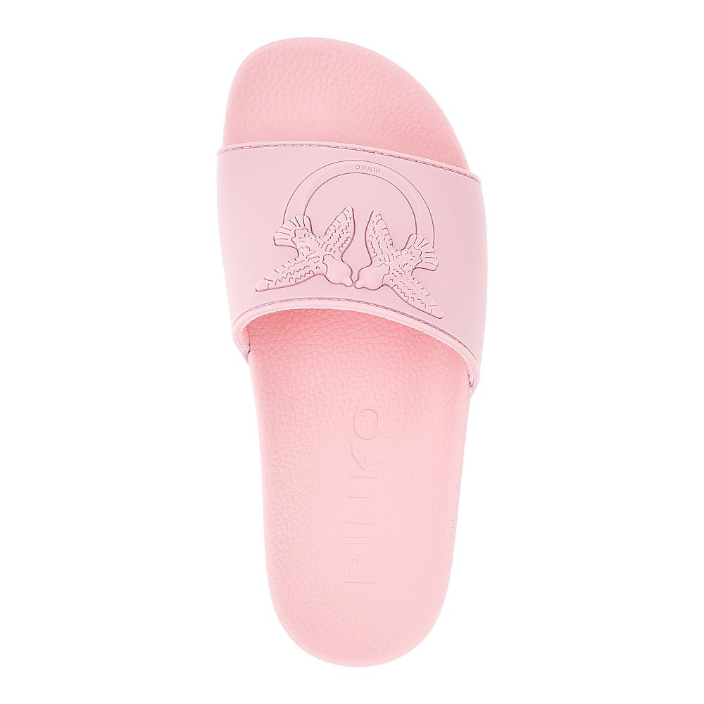 love birds logo rubber slides