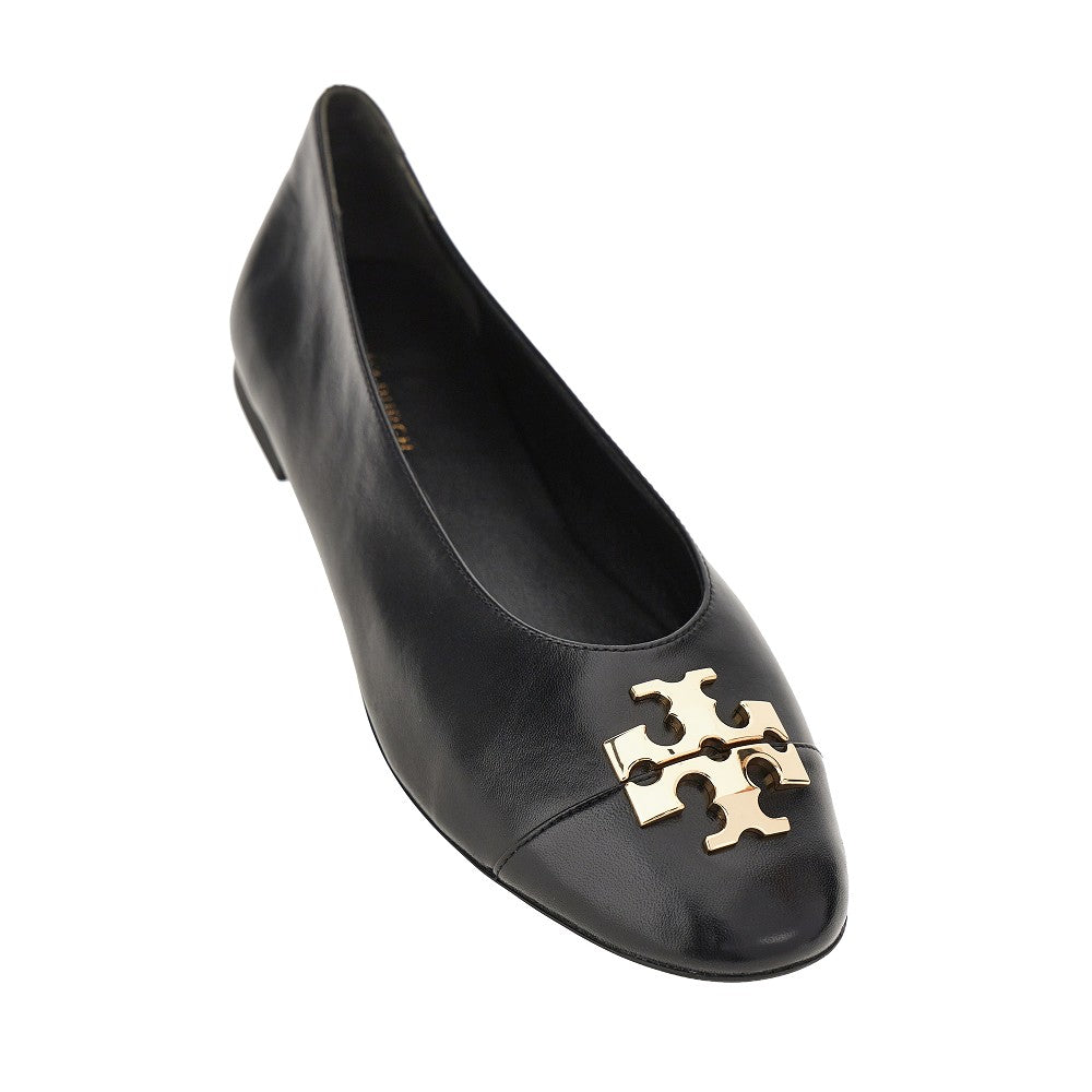 TORY BURCH 6 charlie nappa leather ballerinas