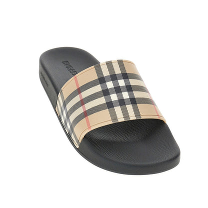 BURBERRY 41 check rubber slides