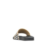 BURBERRY 41 check rubber slides