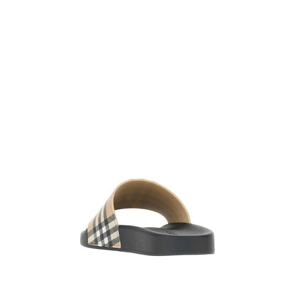 BURBERRY 41 check rubber slides