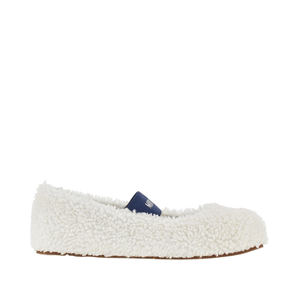 shearling ballet flats