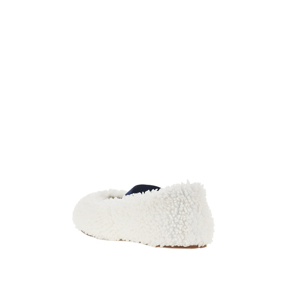 shearling ballet flats