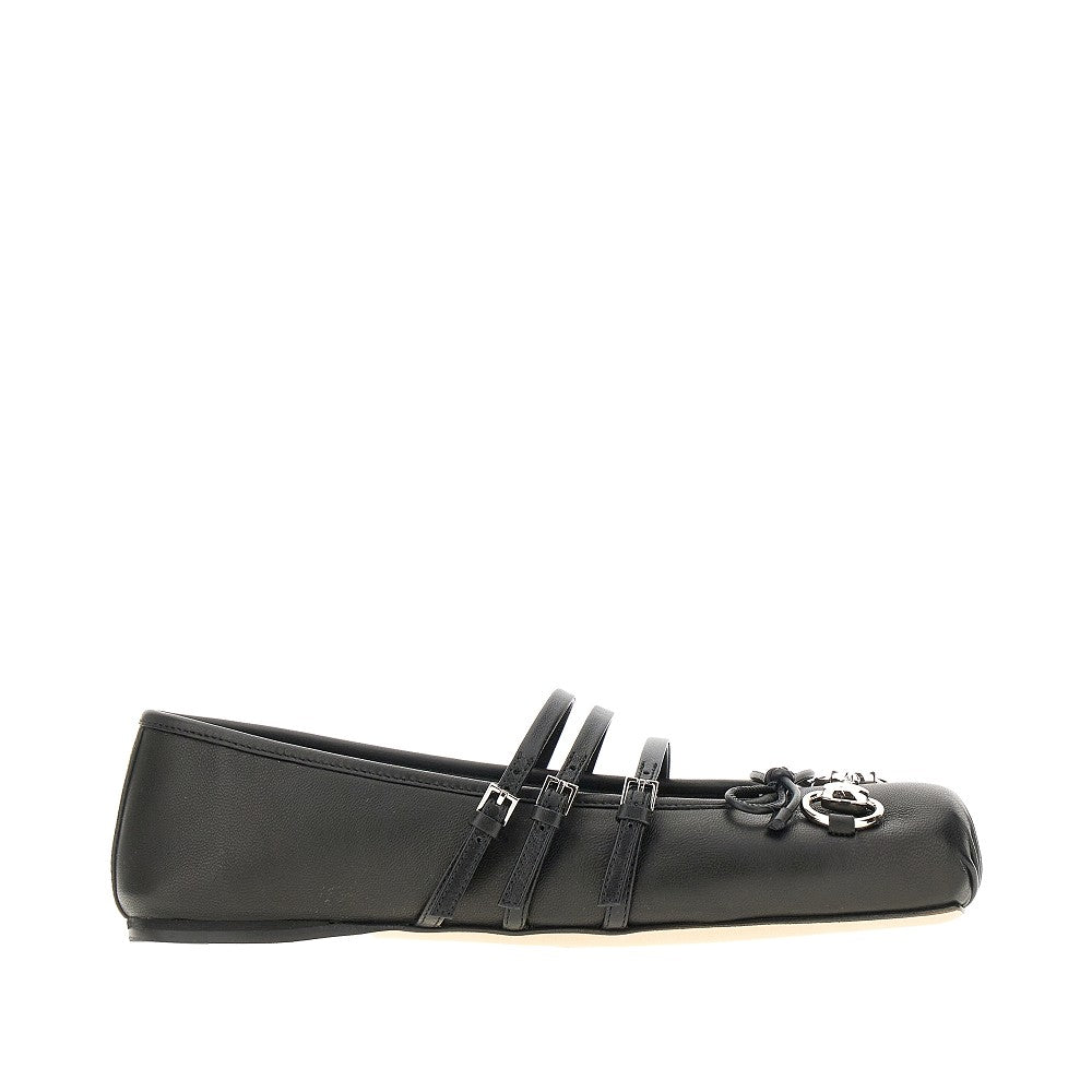 GUCCI 35+ nappa leather ballet flats with horsebit