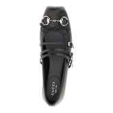 GUCCI 35+ nappa leather ballet flats with horsebit