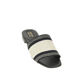 GUCCI 36 logo embroidery fabric slides