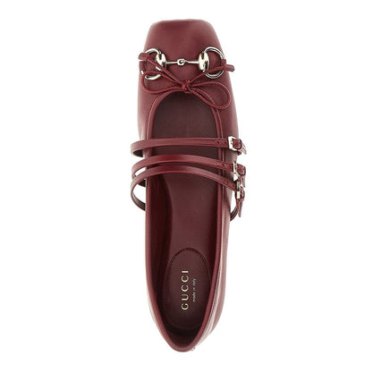 GUCCI 36 nappa leather ballet flats with horsebit