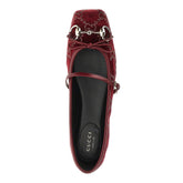 GUCCI 37 strass-embellished velvet ballet flats