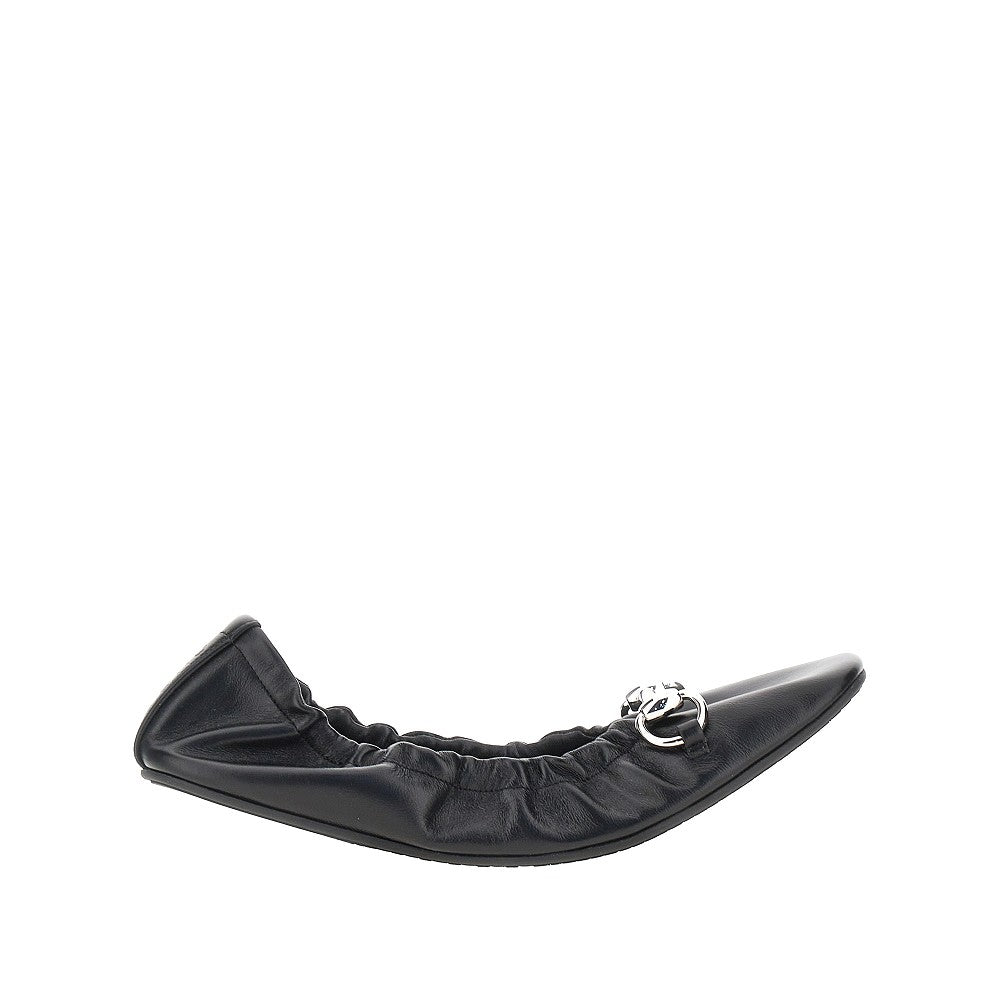prima leather ballerinas with horsebit