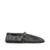 fishnet ballerina flats