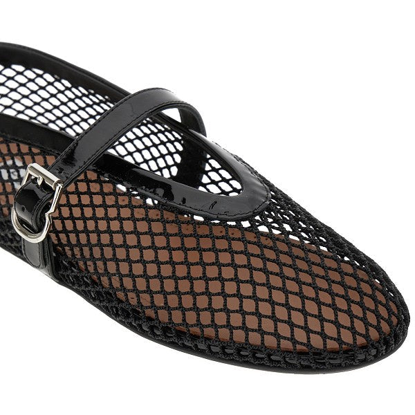 ALAIA 38 fishnet ballerina flats