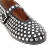 strass-embellished leather ballerinas