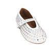 strass-embellished leather ballerinas