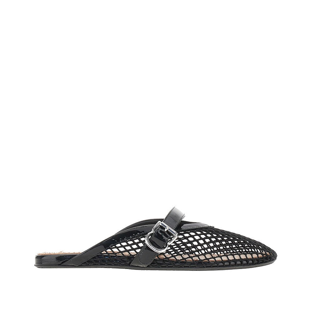 ALAIA 36 net flat mules