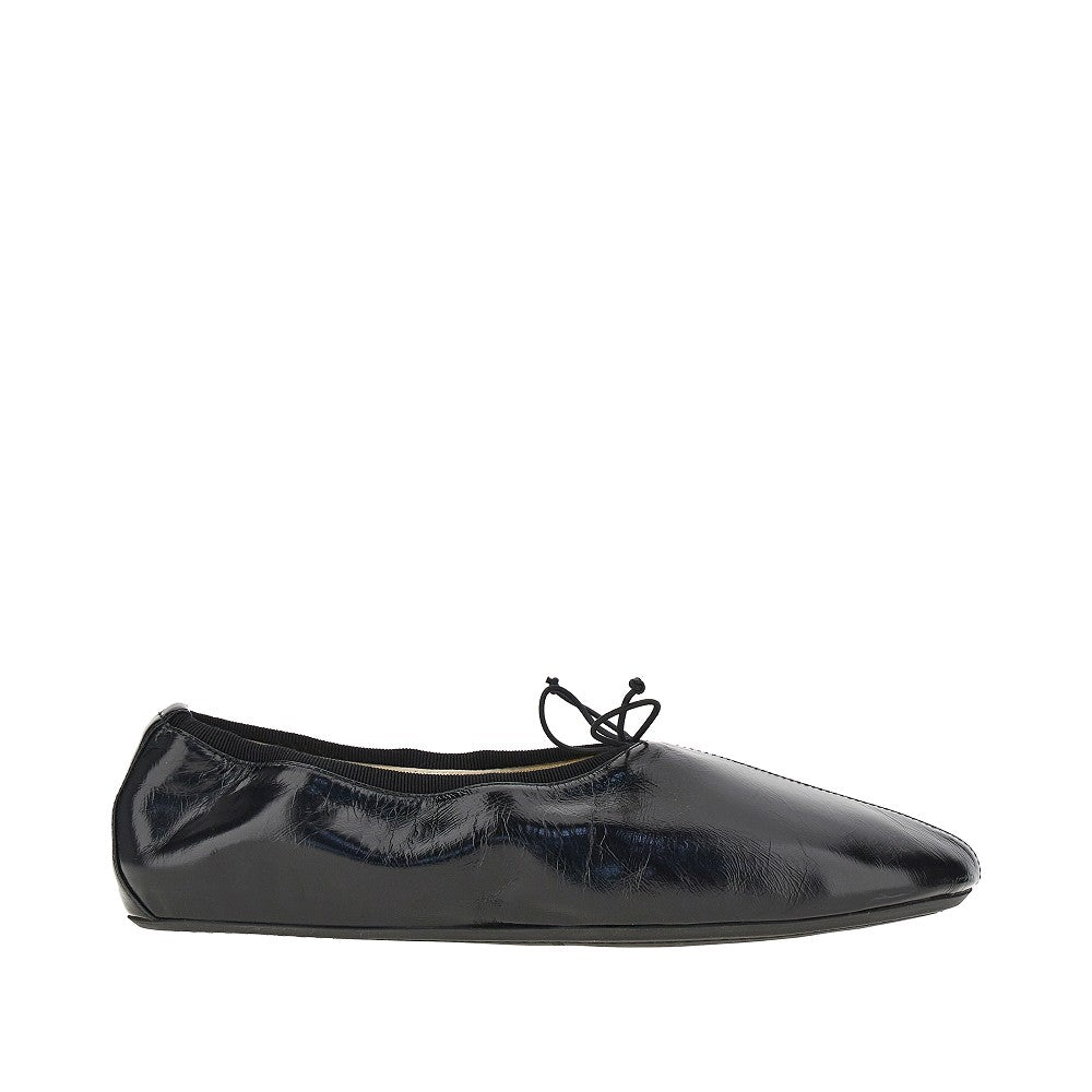 patent leather ballerina flats