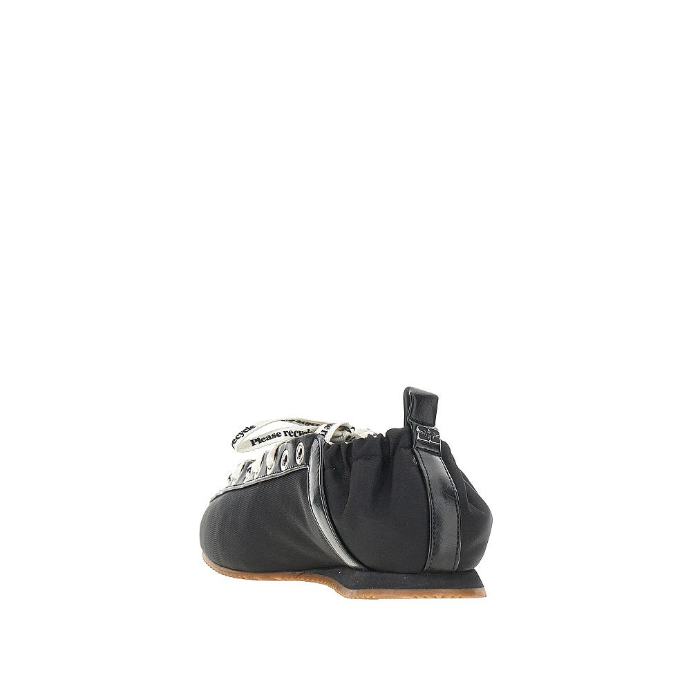 GANNI 36 sporty nylon ballerina flats