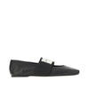 sliced square nappa leather ballerinas