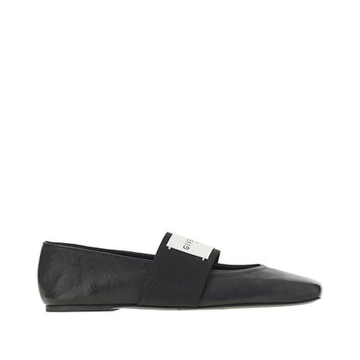 sliced square nappa leather ballerinas
