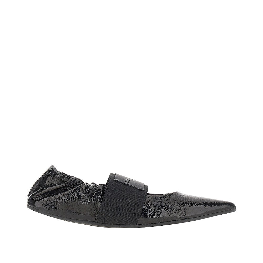 naplack leather crush ballet flats