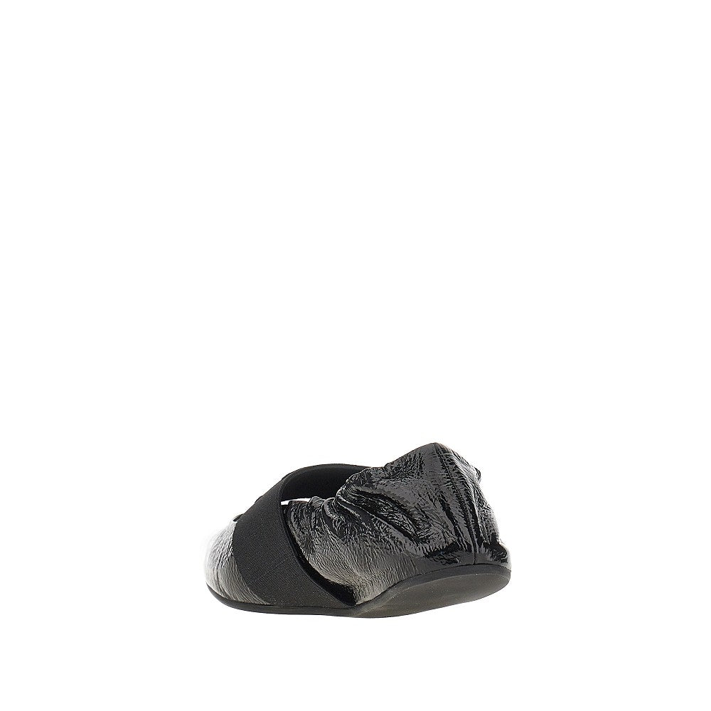 naplack leather crush ballet flats