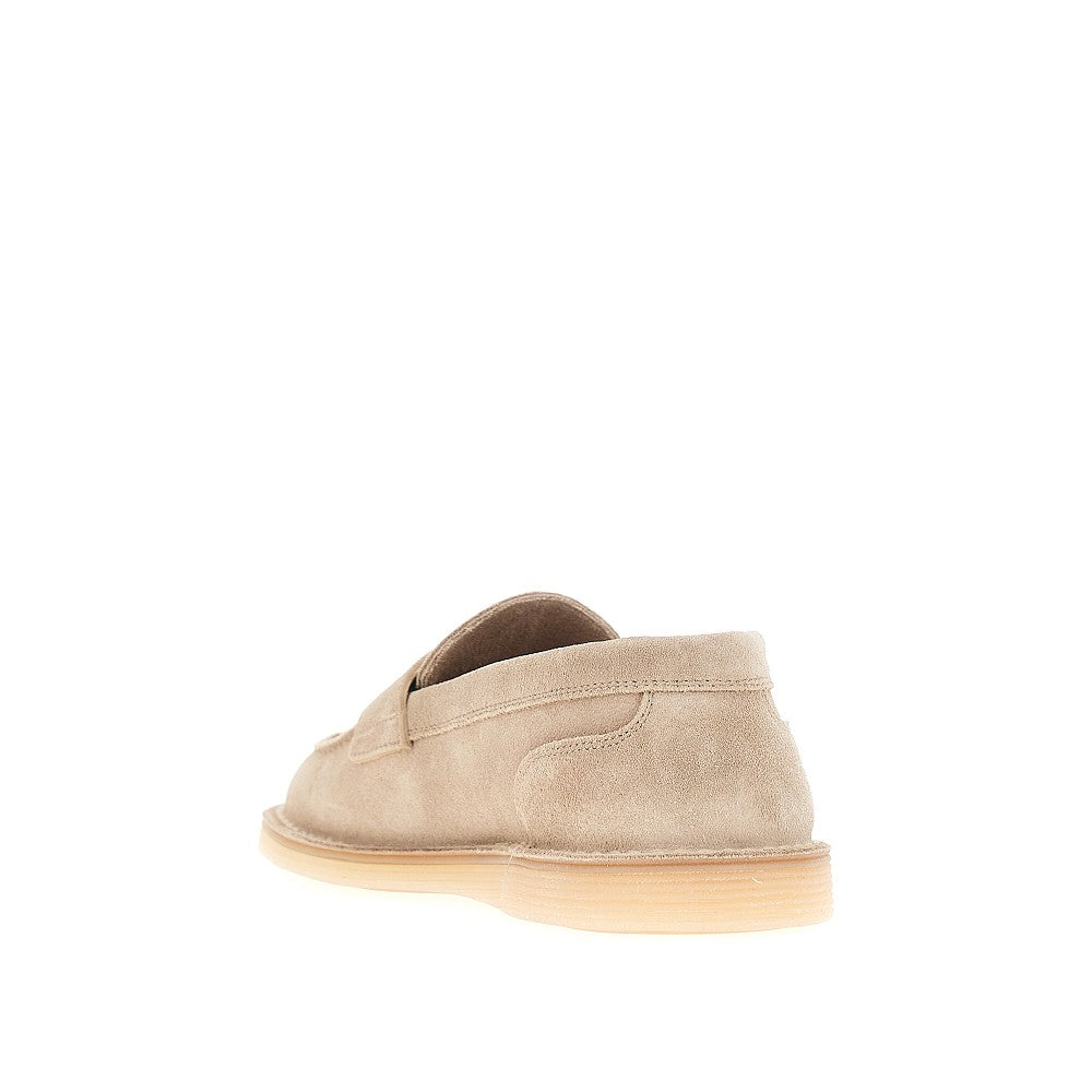 suede leather loafers with dg logo