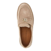 DOLCE&GABBANA 37 suede leather loafers with dg logo