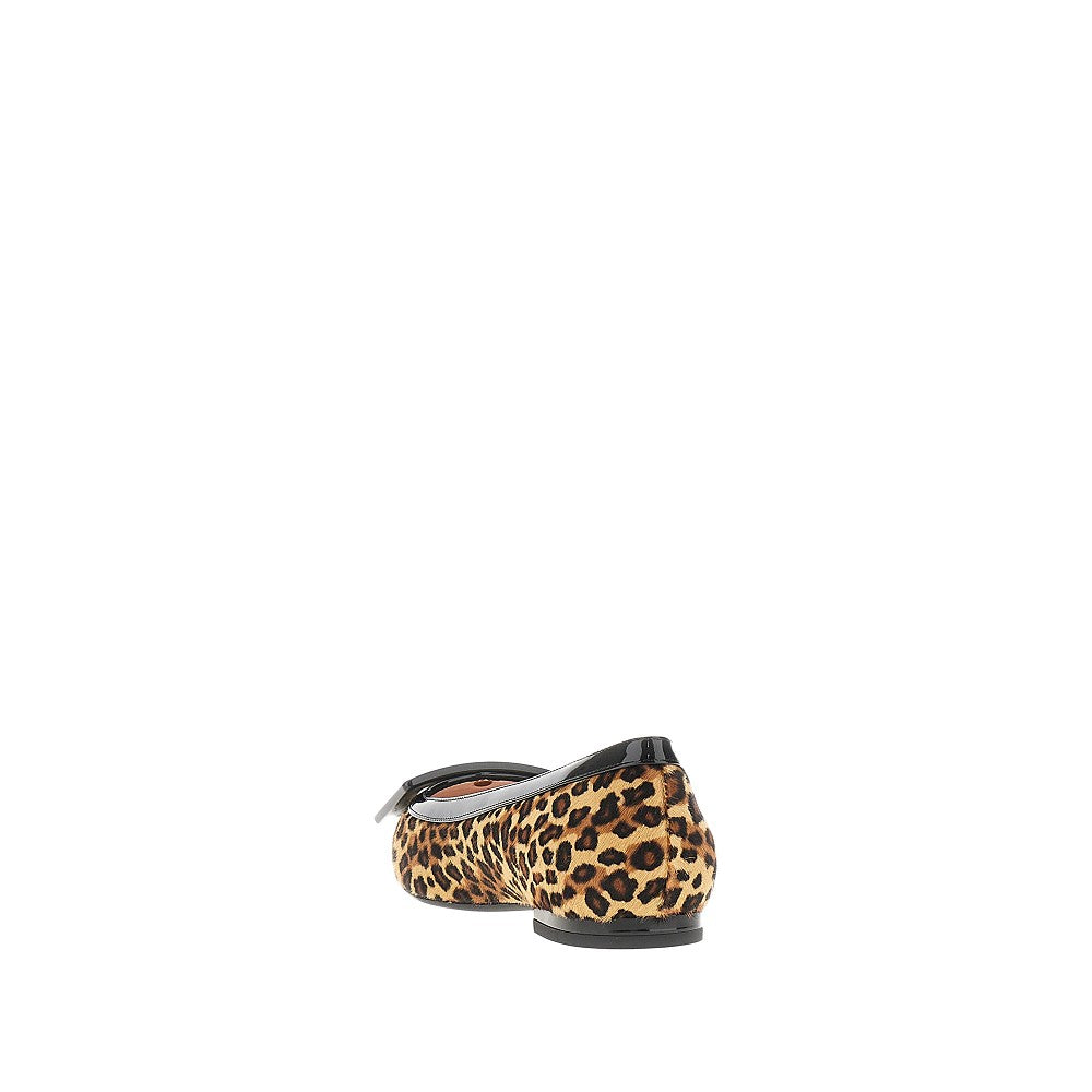 ROGER VIVIER 36+ leopard calfhair gommettine ballet flats