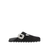 ROGER VIVIER 41 slidy viv suede leather mules
