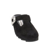 ROGER VIVIER 41 slidy viv suede leather mules