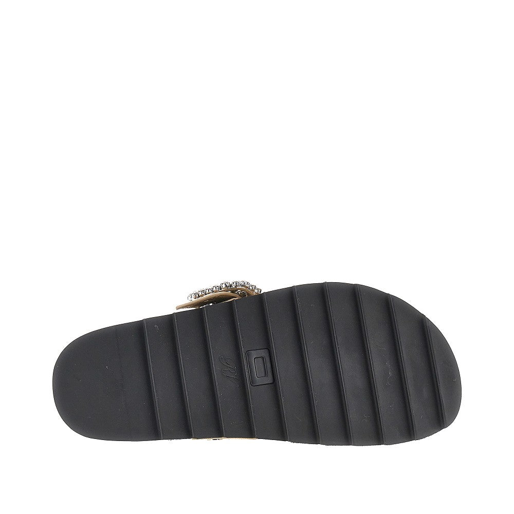 slidy viv suede leather mules