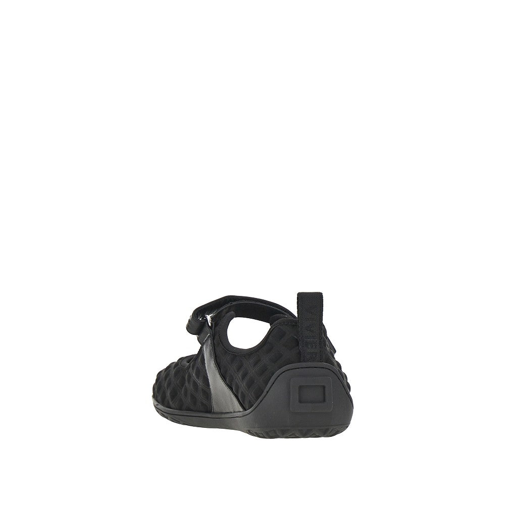 ROGER VIVIER 37 embossed fabric viv low babies ballerinas