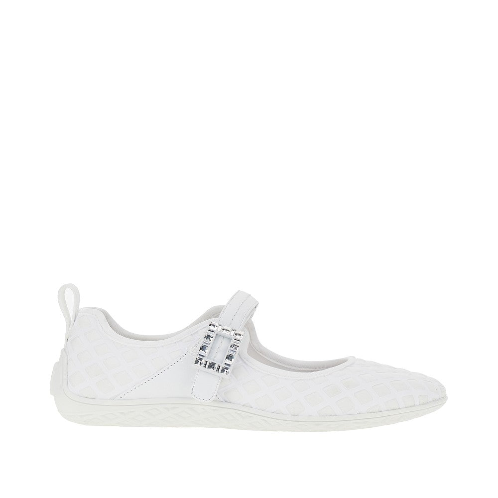 embossed fabric viv low babies ballerinas