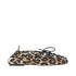 GANNI 36 denim ballerina flats with leopard print