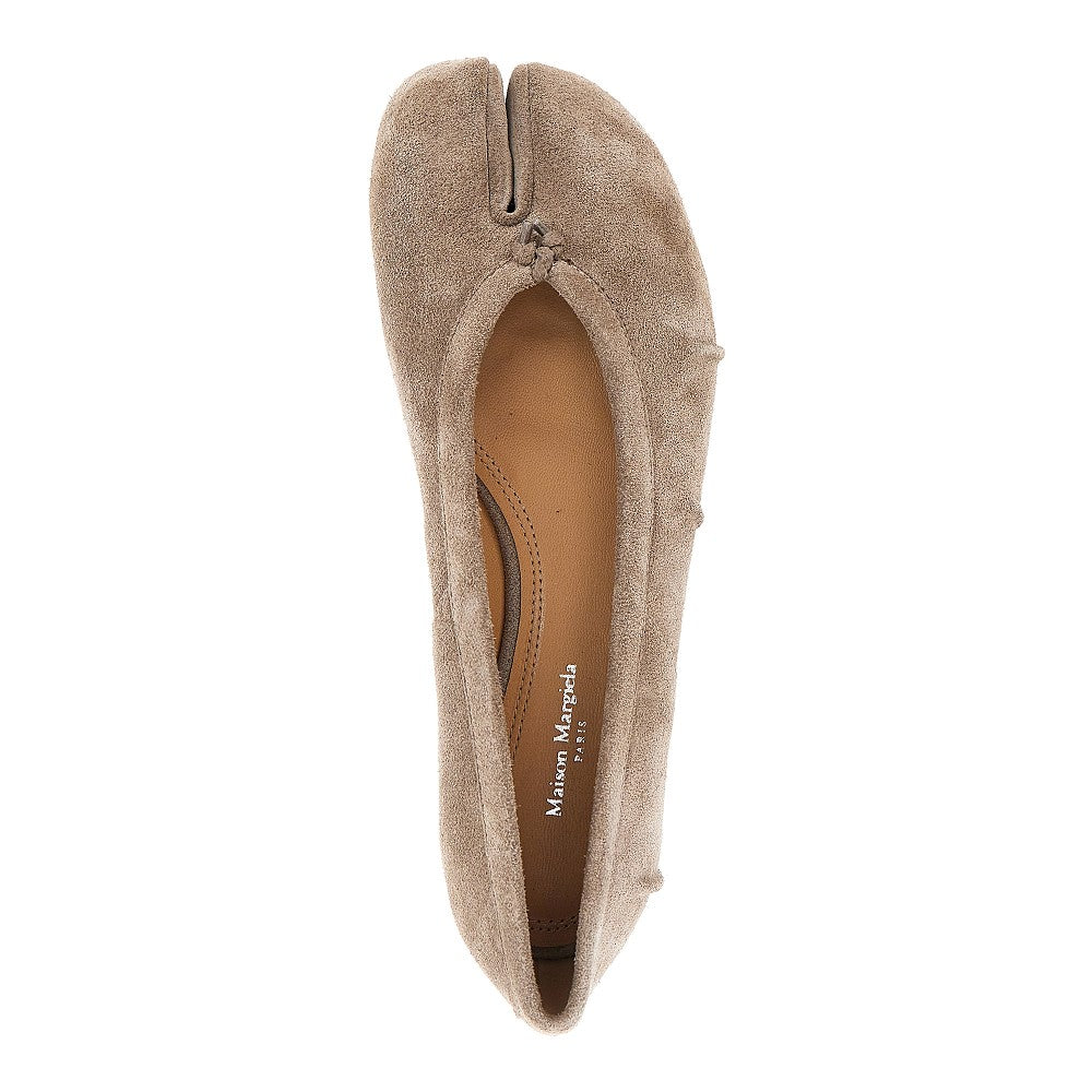 suede leather tabi ballerinas