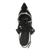 leather and mesh slingbacks