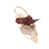 PINKO 36 leather and mesh slingbacks